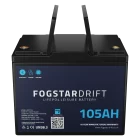 12V lithium LiFePO4 leisure battery 105ah Fogstar Drift