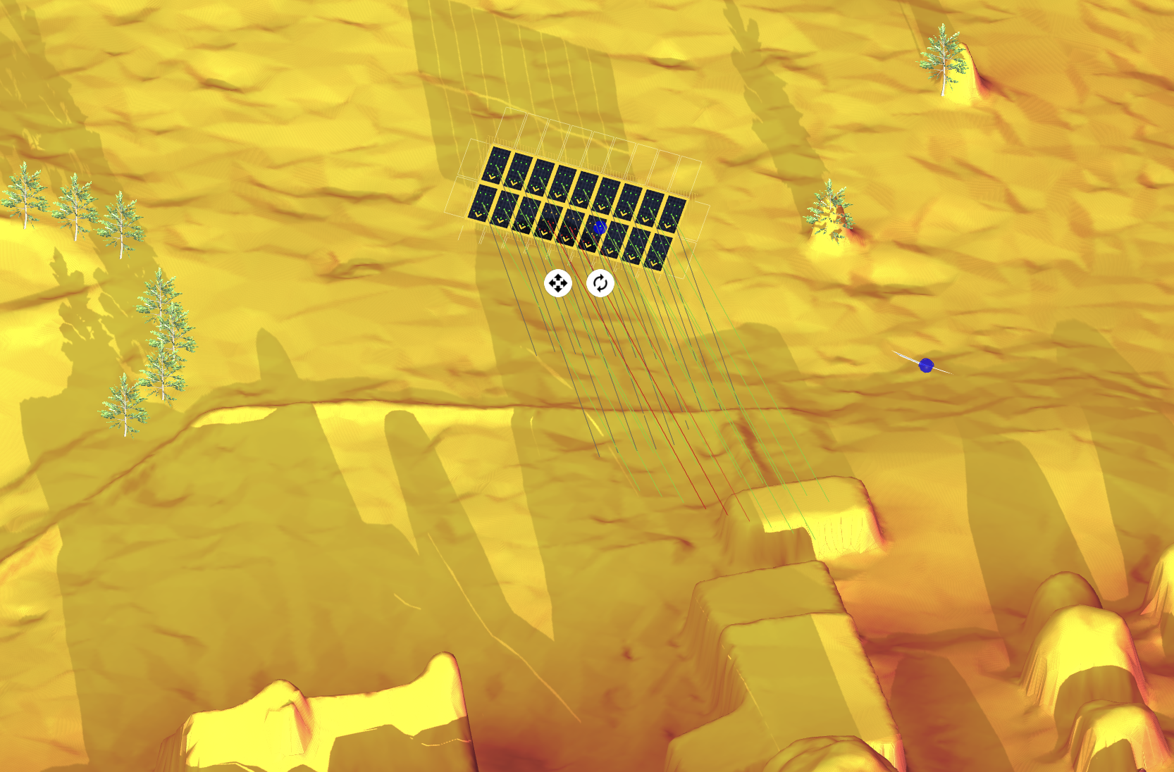 solar array shading calculations