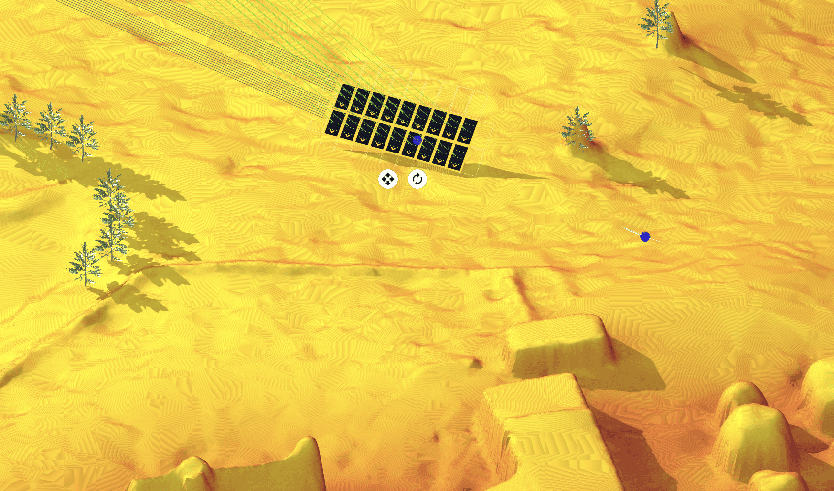 solar array shading calculations