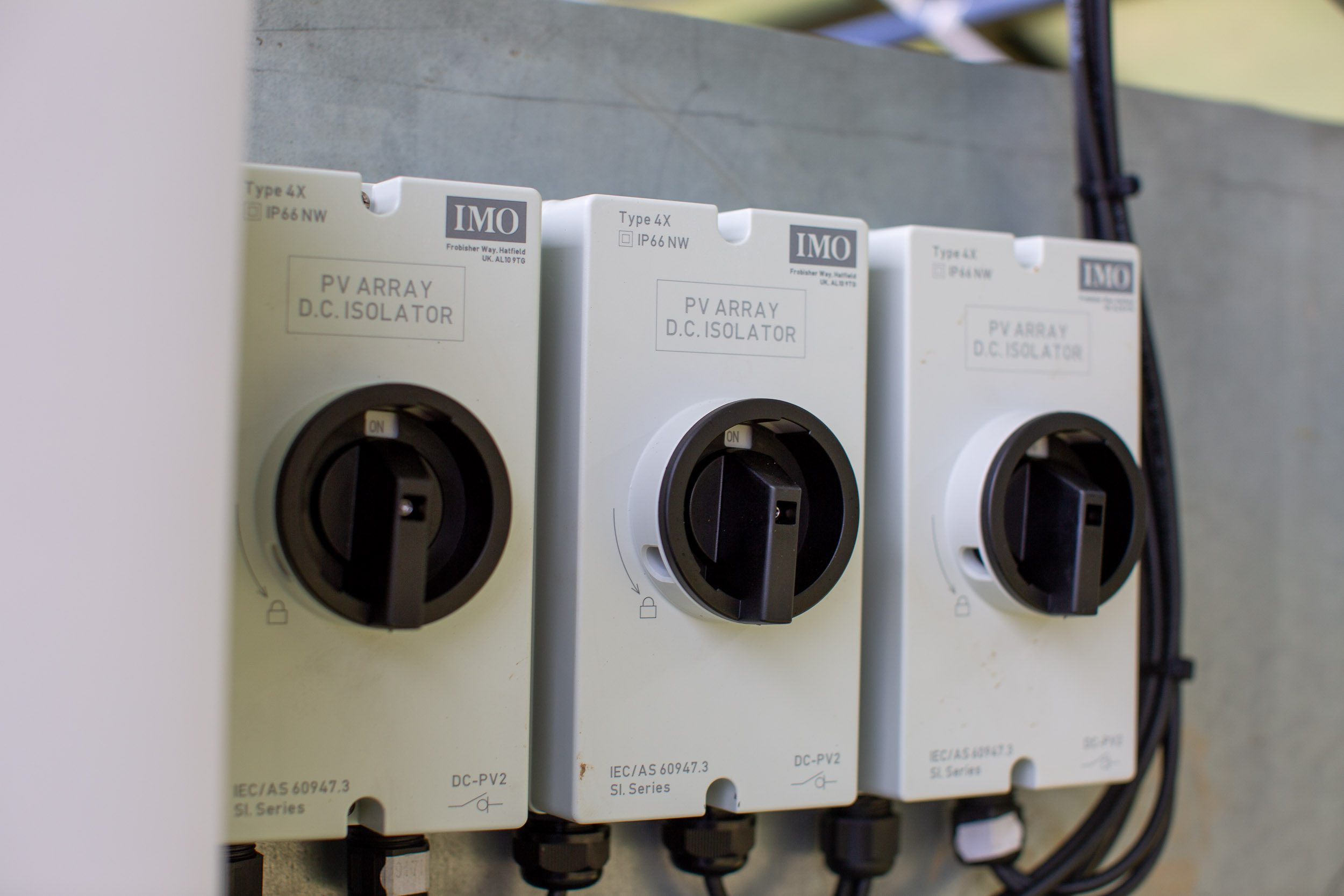 agricultural solarport ground mounted solar off-grid IMO DC isolators